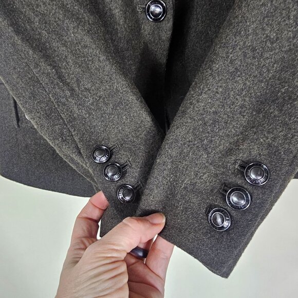 Banana Republic Heritage Collection Wool Blazer Jacket 4 Olive Cropped Old Money - Picture 3 of 10